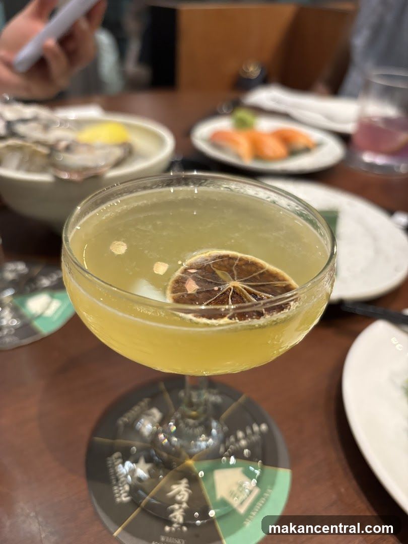 Dining Table with Cocktail and Food