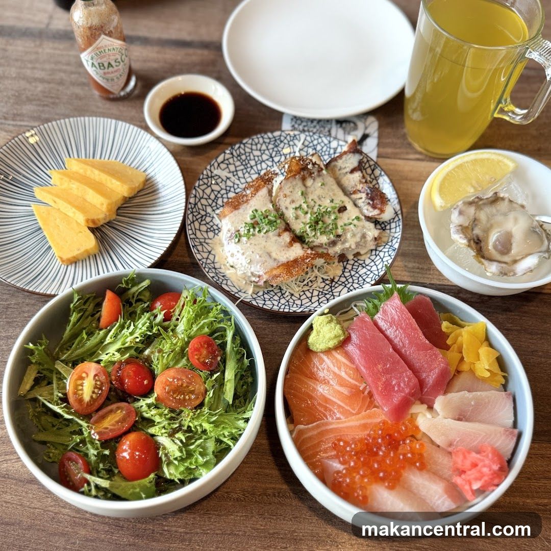 Table Setting with Food Items