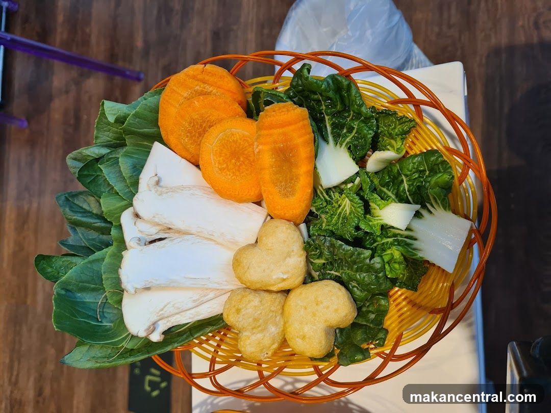 Vegetable Platter in Woven Basket