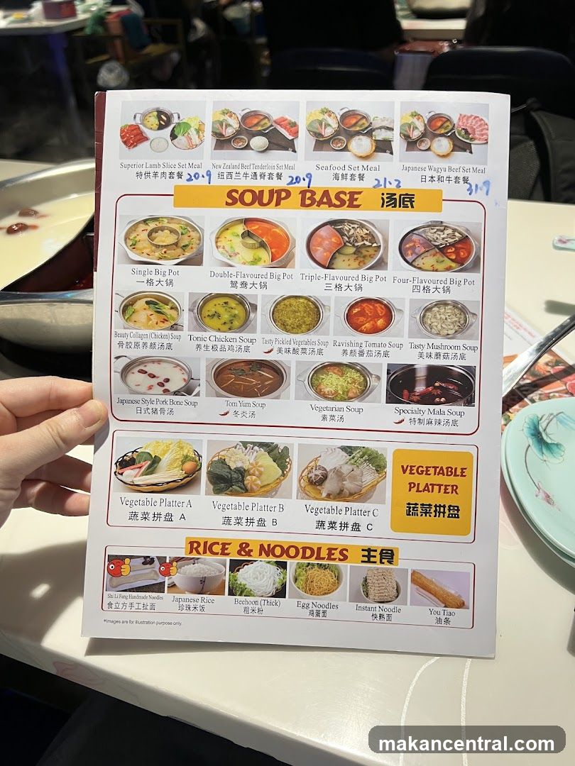 Soup Base Menu