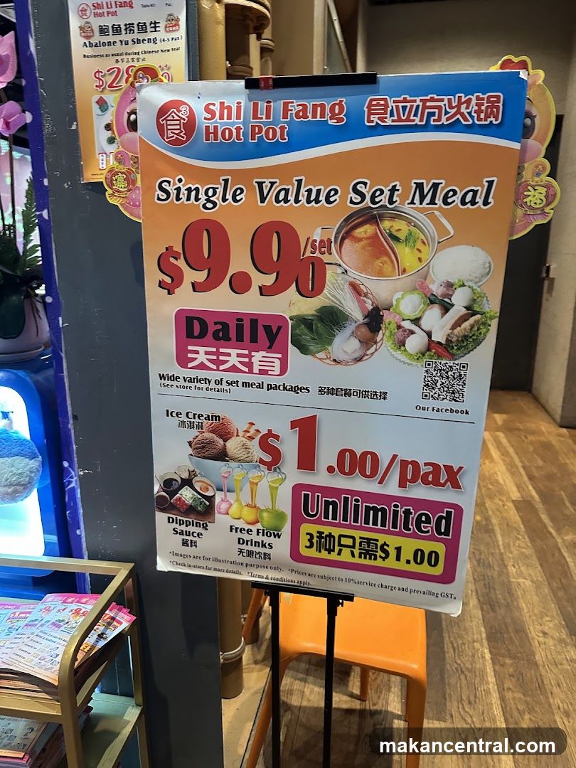 Shi Li Fang Hot Pot promotional sign