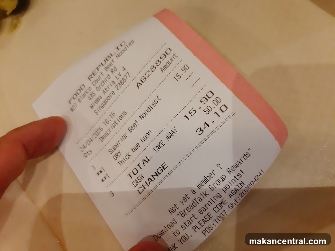 Food Republic receipt