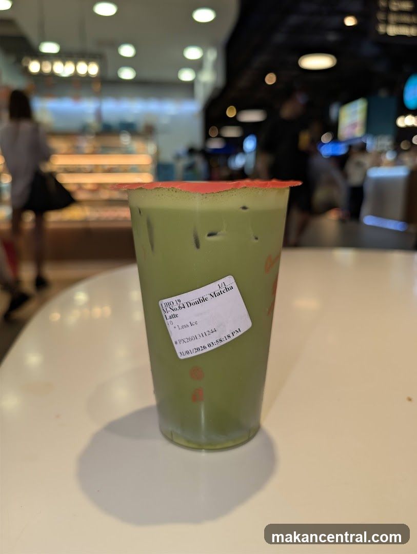 Matcha Latte in Indoor Setting