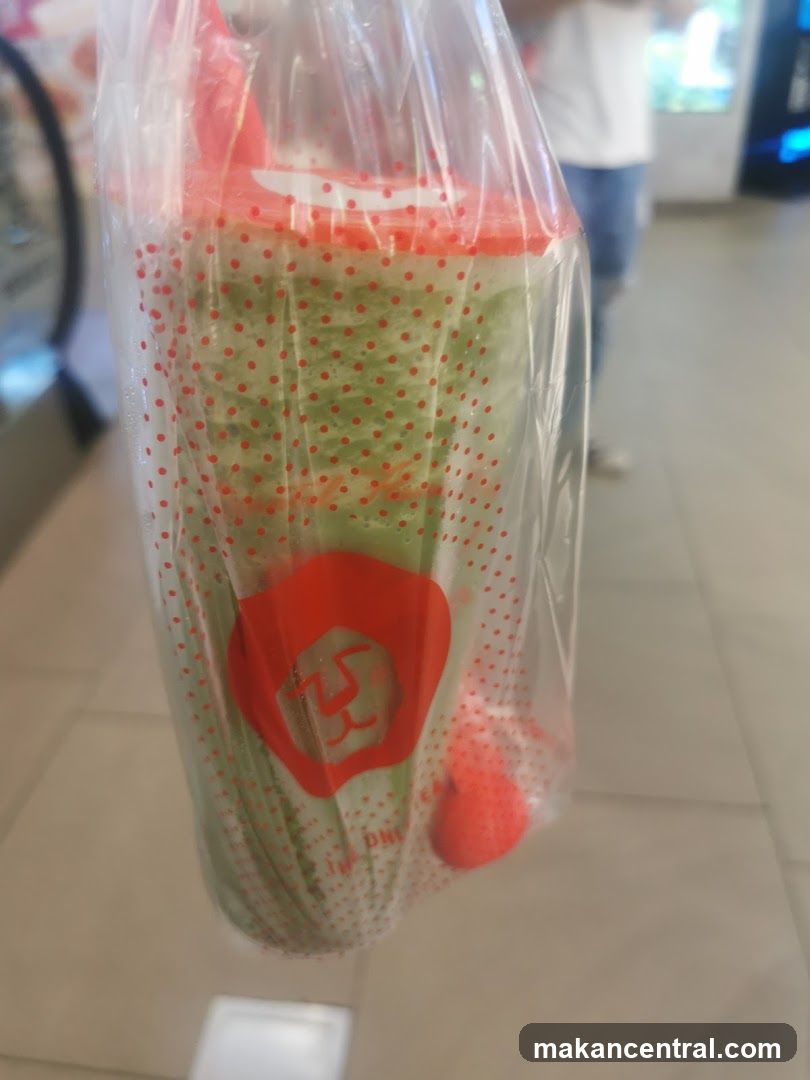 Plastic-wrapped beverage