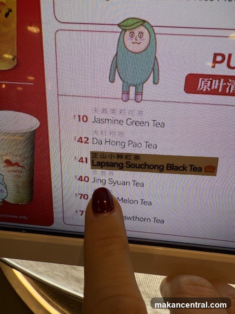 Tea Menu Display