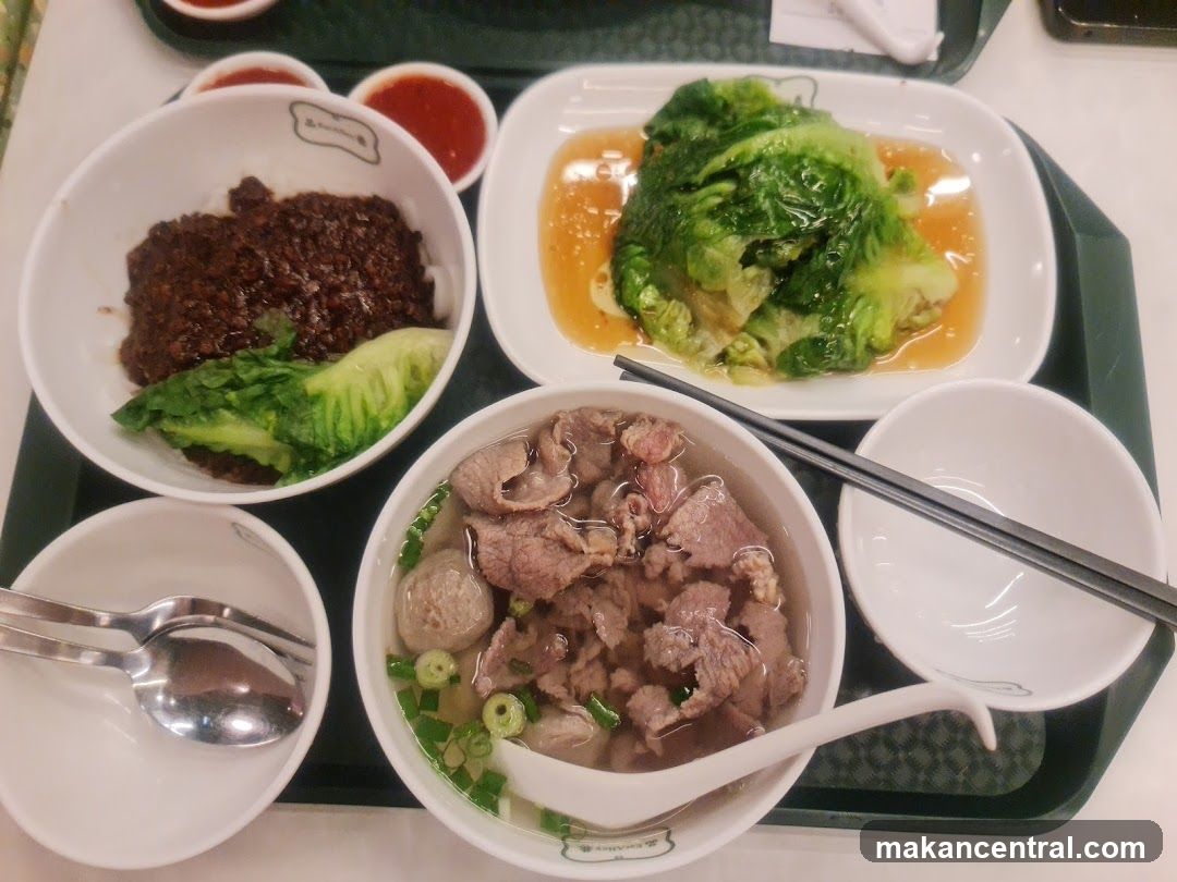 Food served on a tray