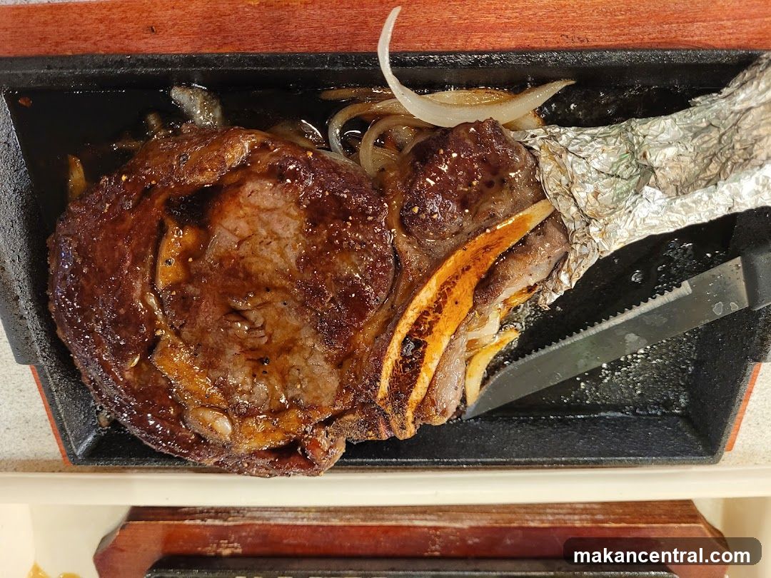 Grilled Steak on Iron Plate