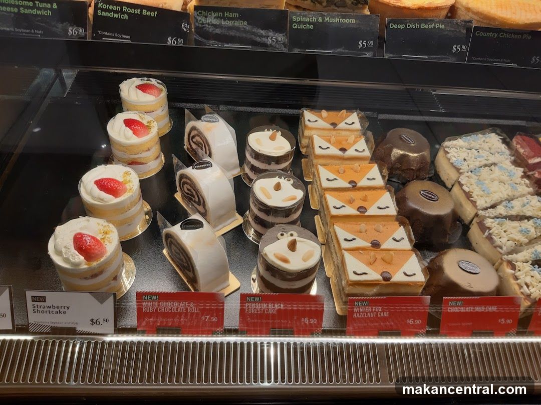 Display Case with Pastries and Sandwiches