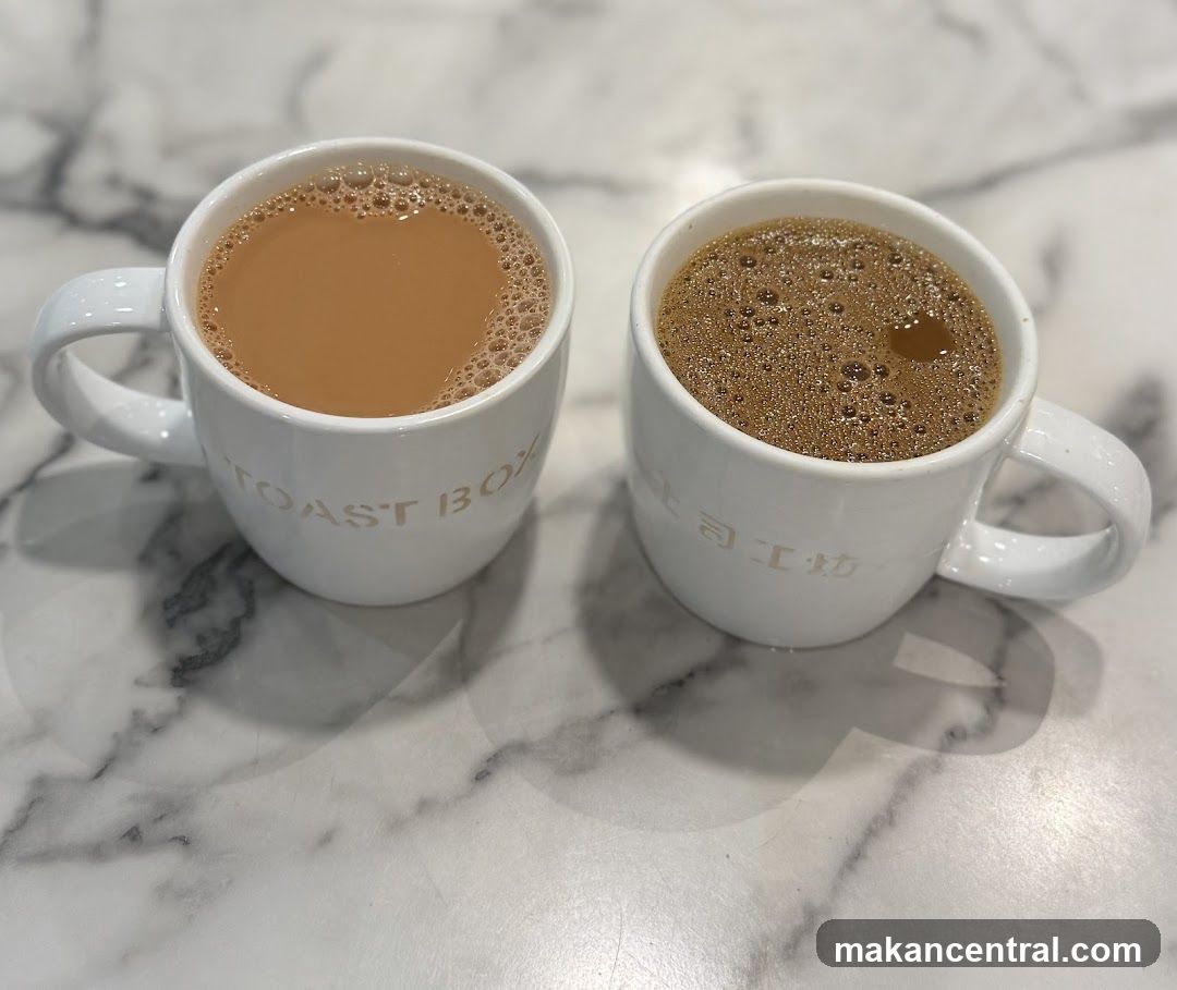 Two mugs on marble surface