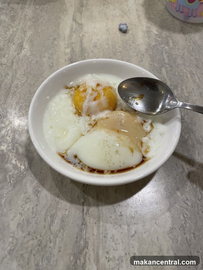 Eggs in bowl with spoon
