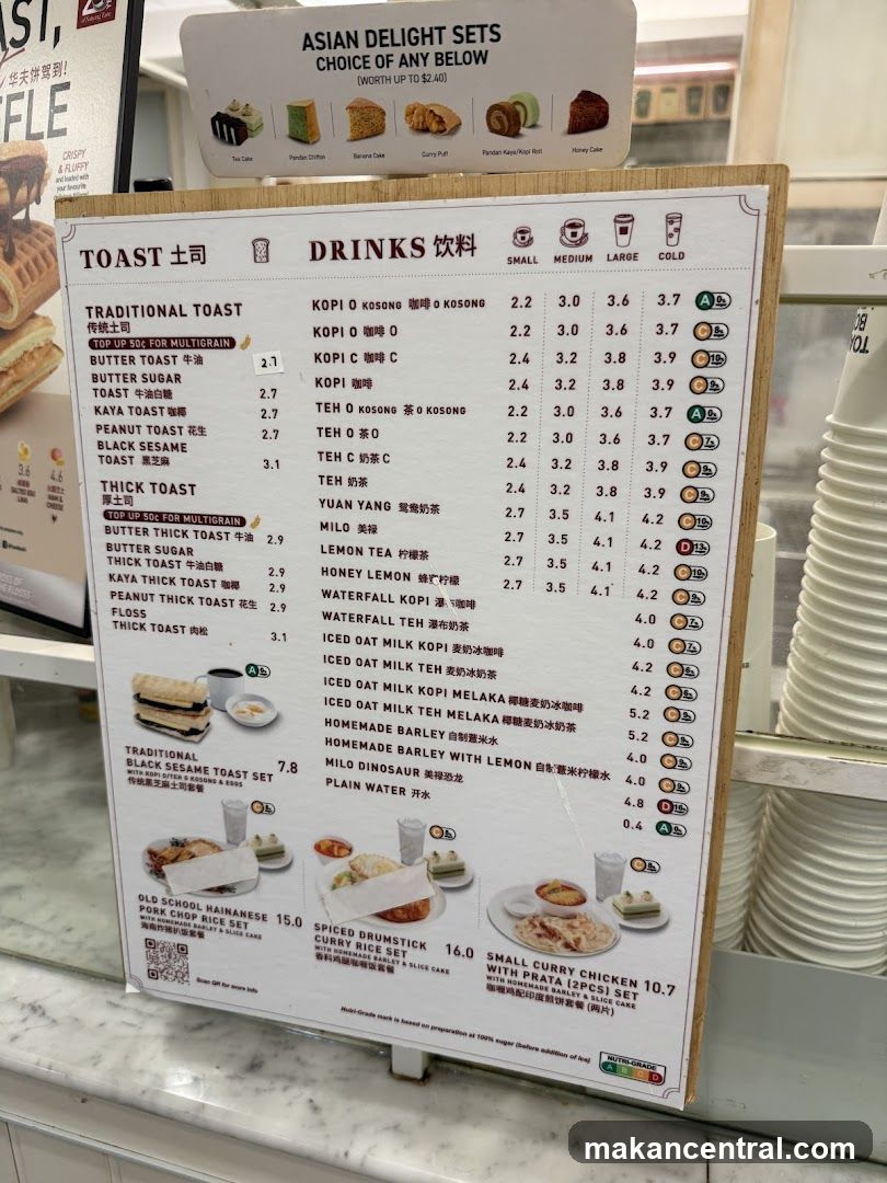 Toast Menu Board