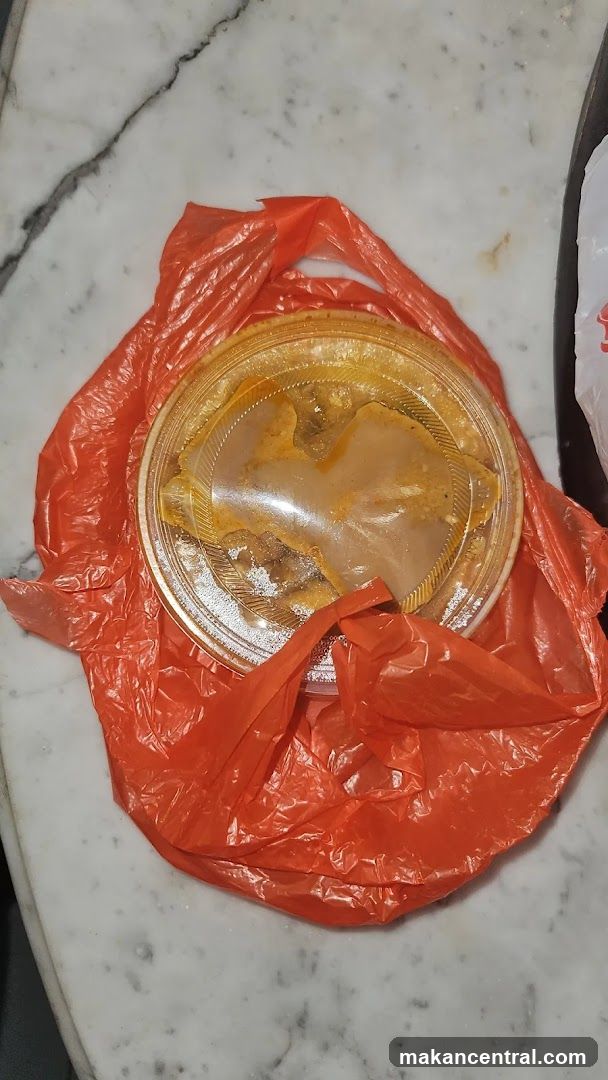 Food container on marble surface