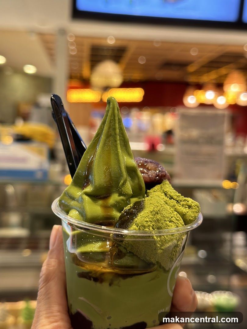 Matcha Dessert in Hand