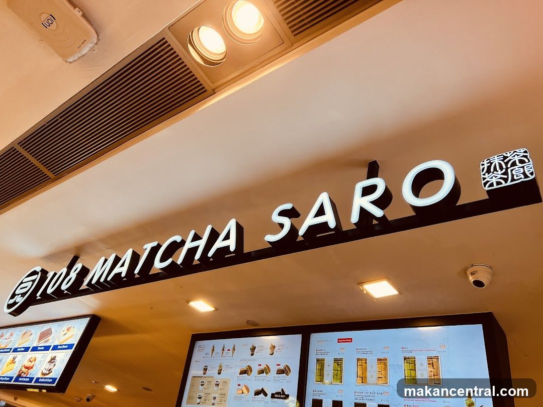 Interior signage of a matcha shop