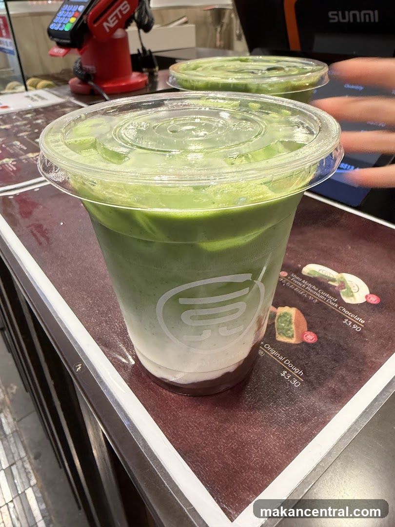 Matcha Drink at Counter