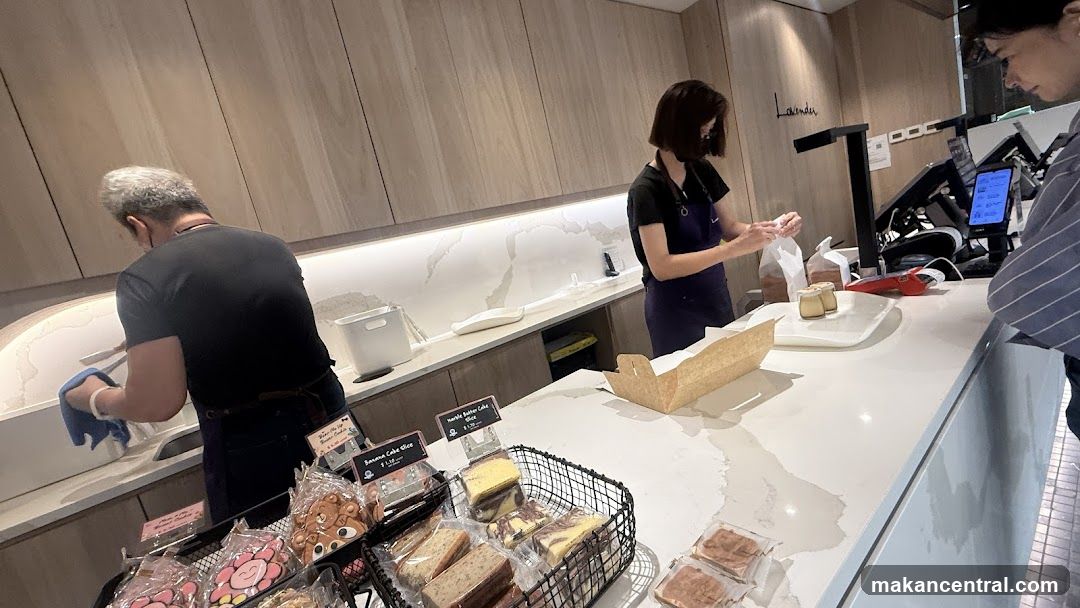 Interior of bakery or café counter area