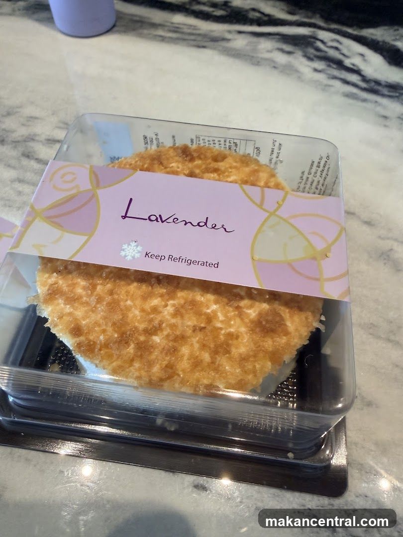 Lavender Cake in Packaging