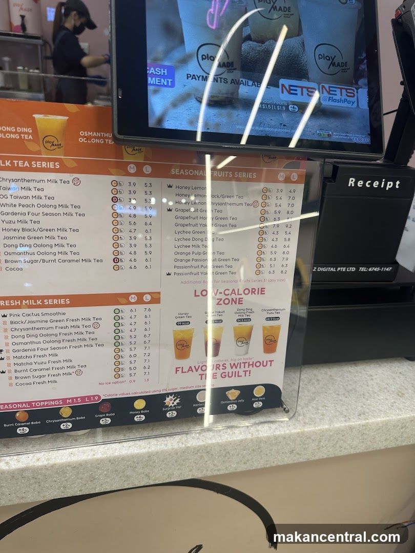 Play Made Milk Tea Menu