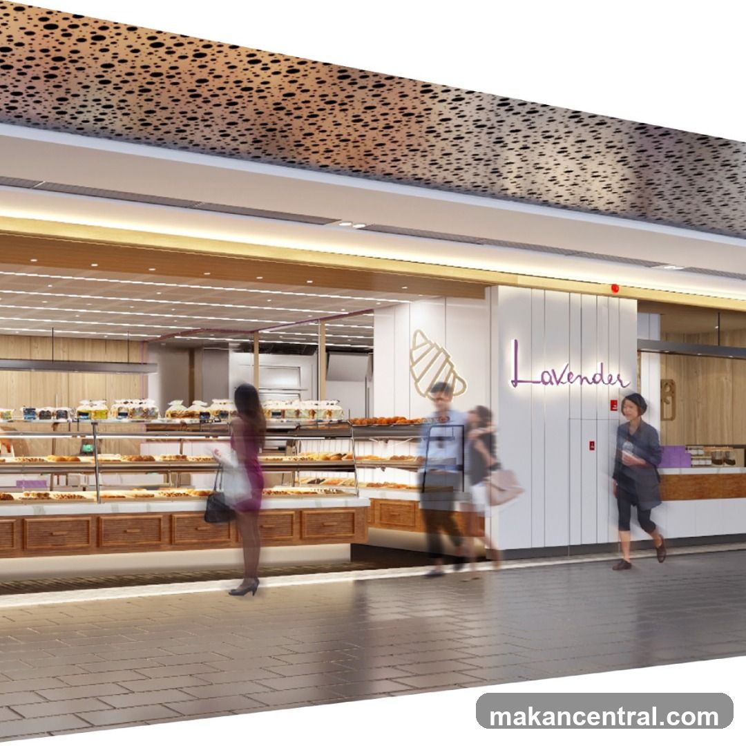 Lavender bakery storefront