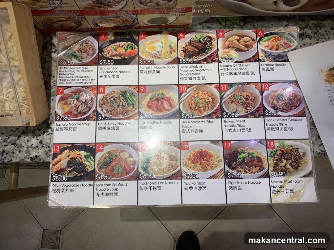 Noodle Menu Display