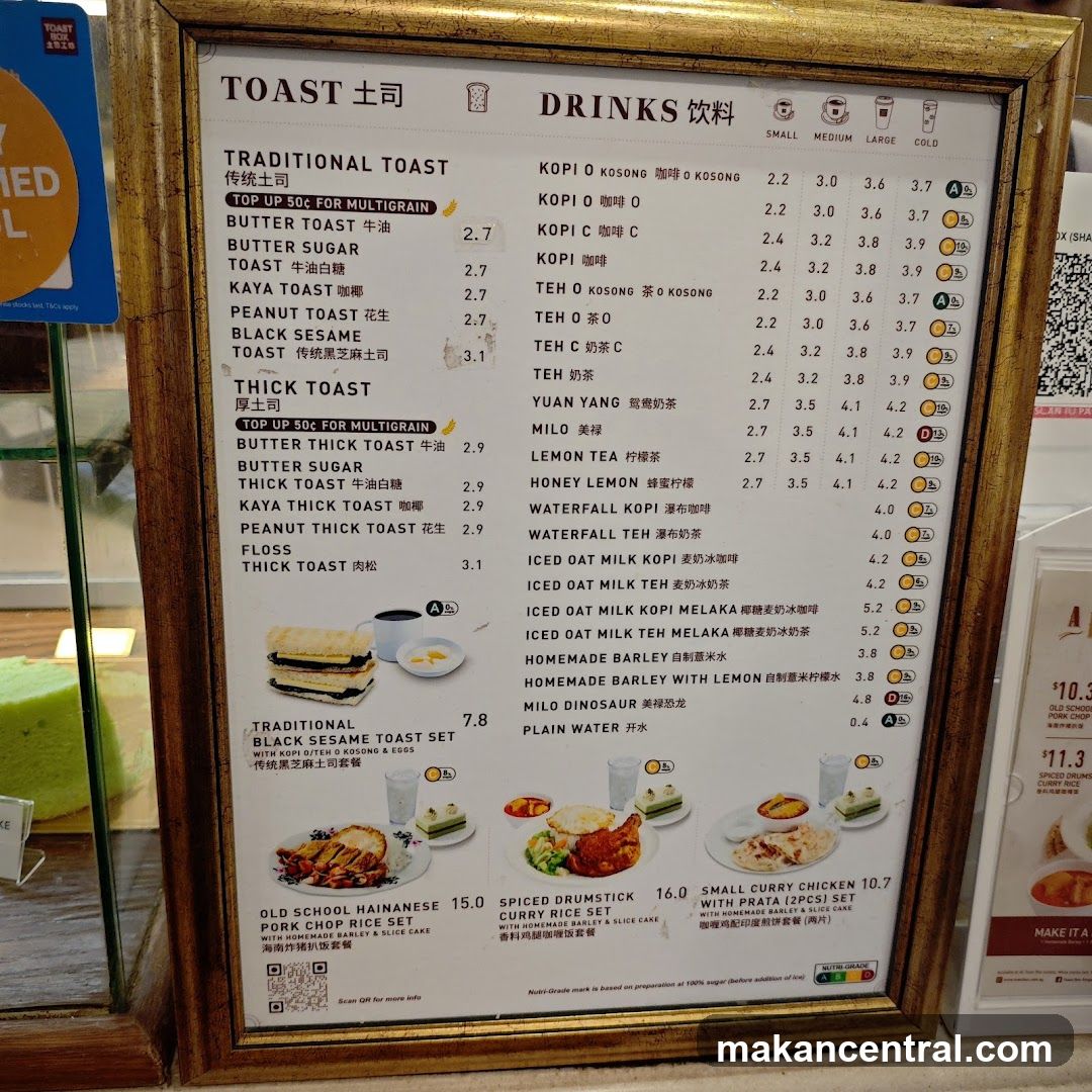 Toast & Drinks Menu