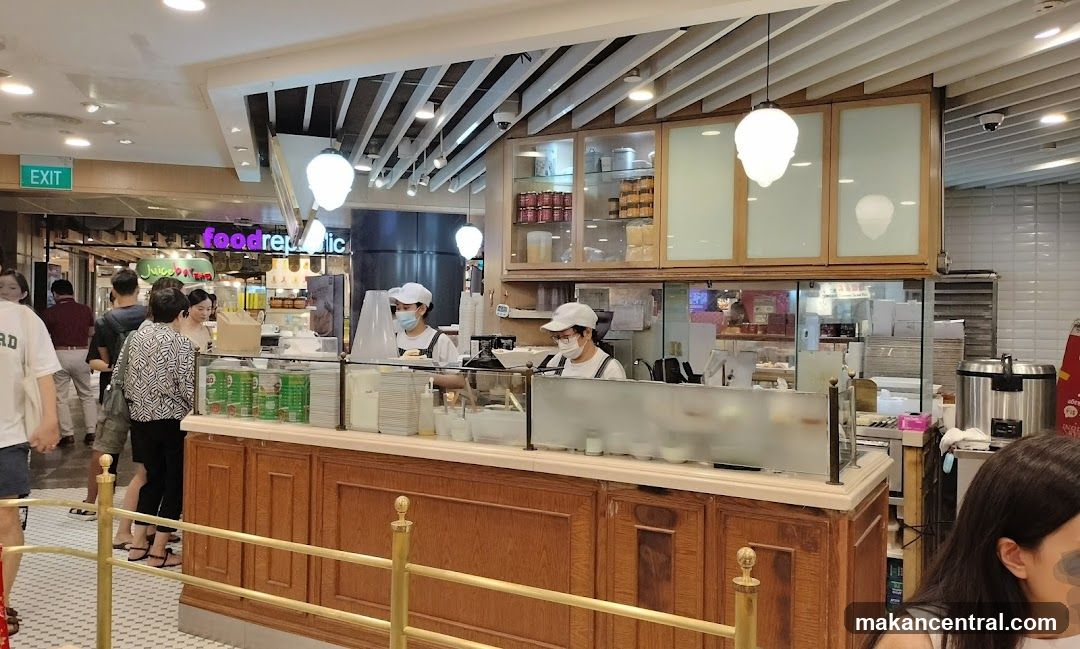 Interior of food court stall