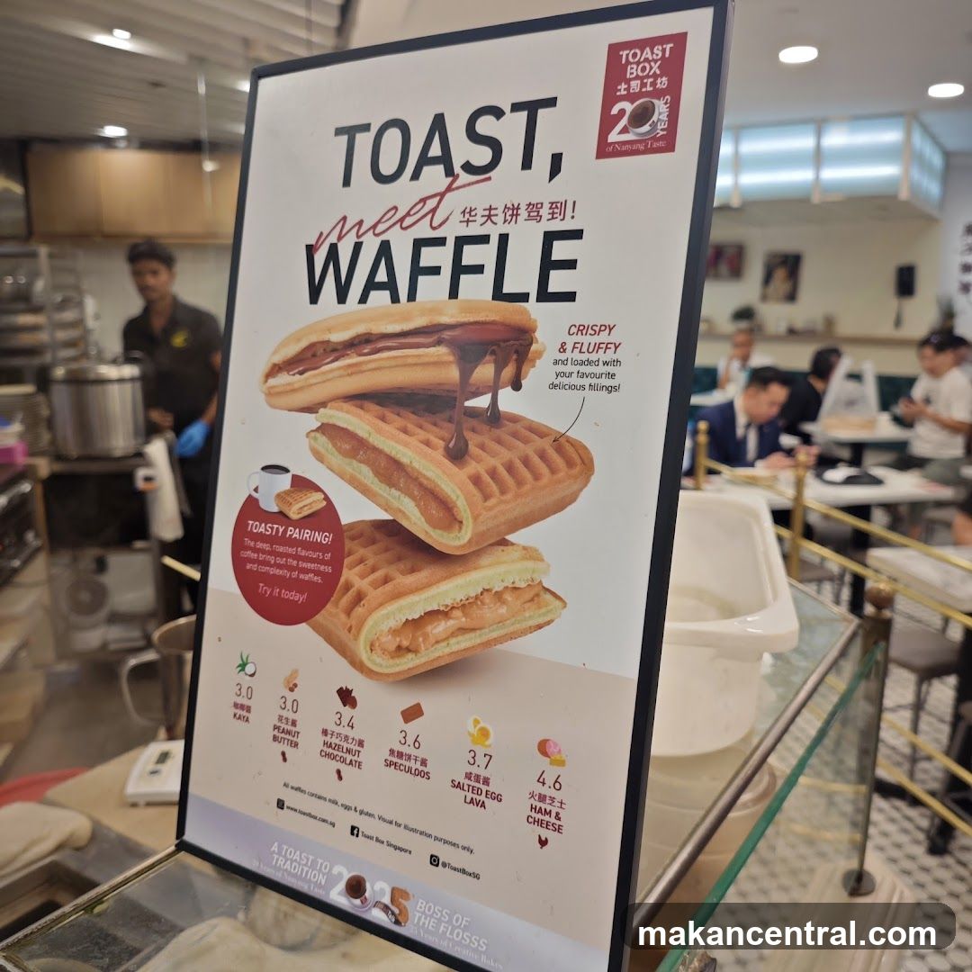 Toast Box Waffle Promotion Sign