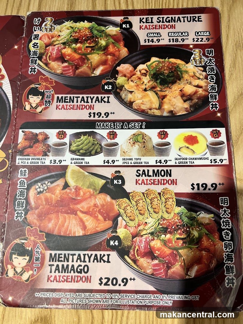 Kaisendon Menu