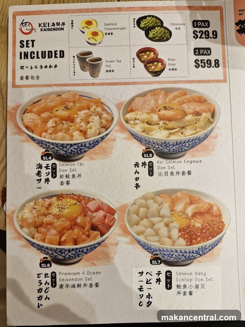 KEI Kaisendon Menu