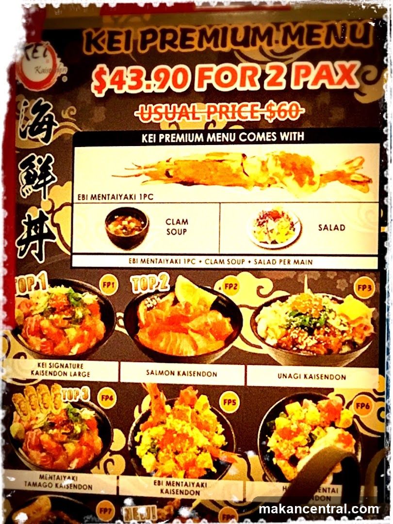Kei Premium Menu