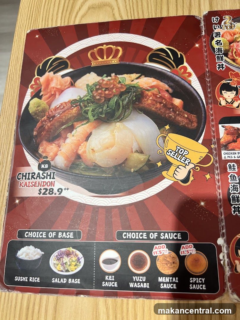 Chirashi Kaisendon Menu