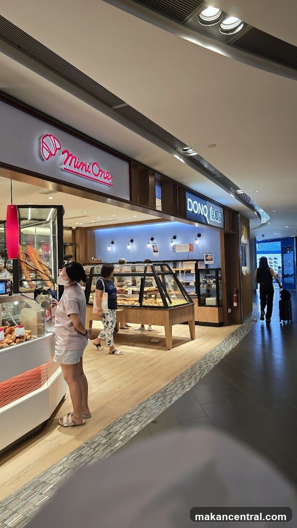 Interior of shopping mall bakery section