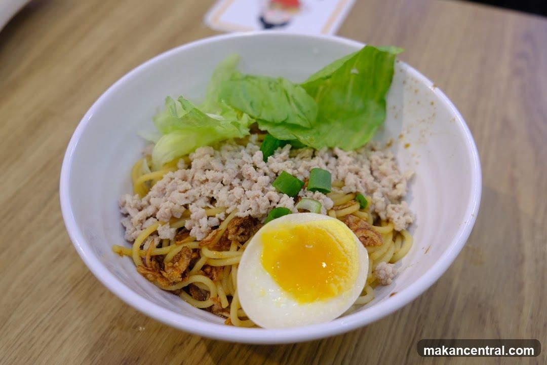 Noodle Bowl on Wooden Table