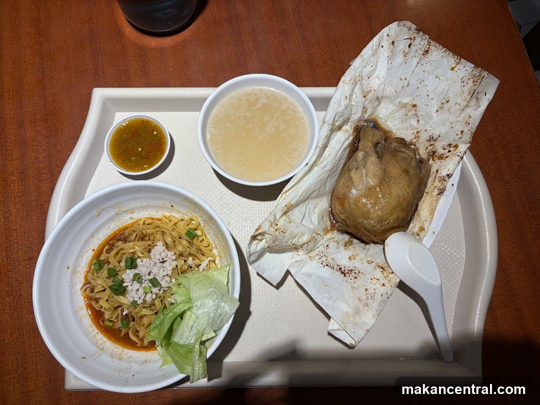 Food Tray on Wooden Table