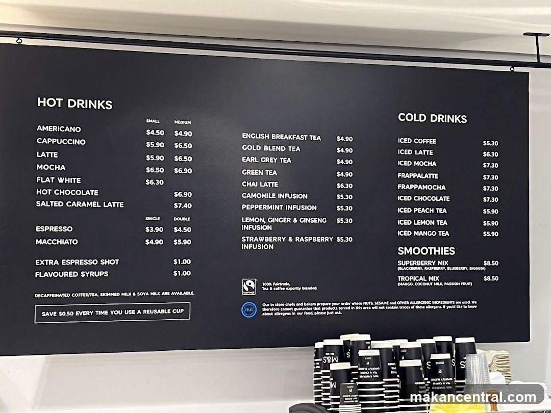 Coffee Shop Menu