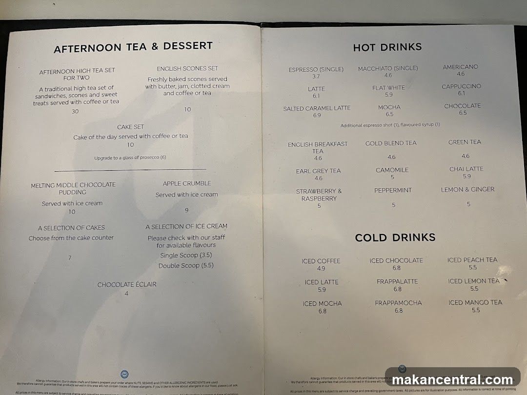 Afternoon Tea & Dessert Menu