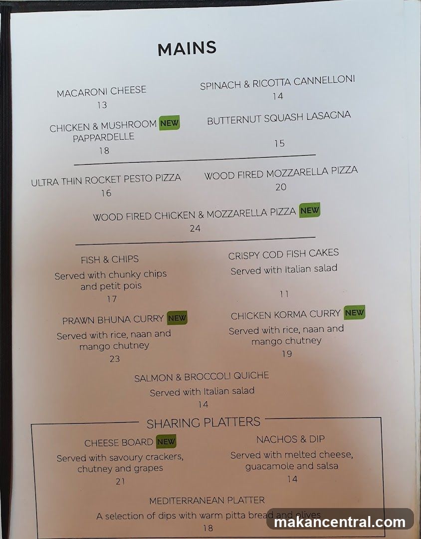 Mains Menu