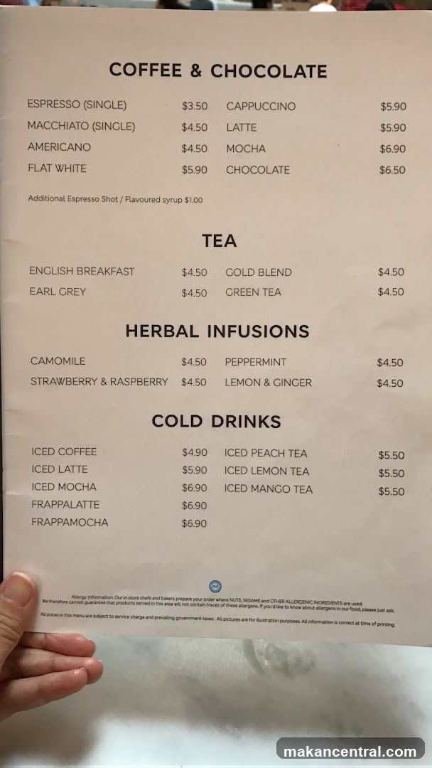 Coffee & Chocolate Menu