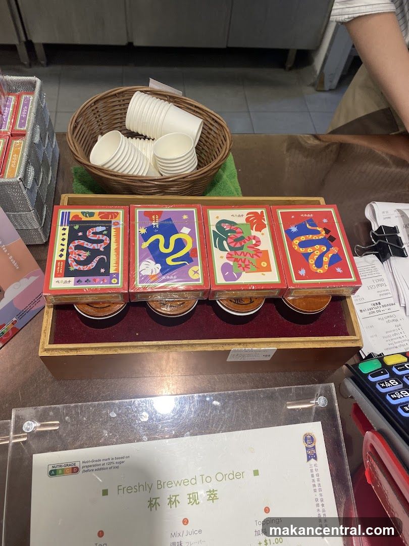 Counter Display with Cups and Boxes