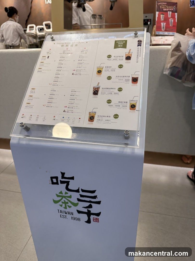 Tea Shop Interior Menu Stand