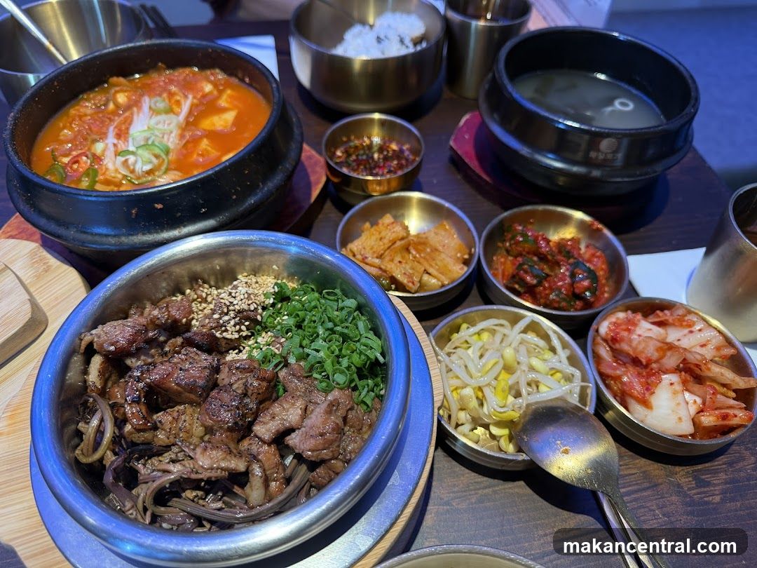 Korean meal spread