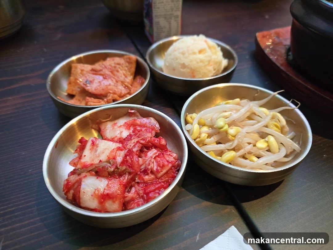 Korean side dishes on table