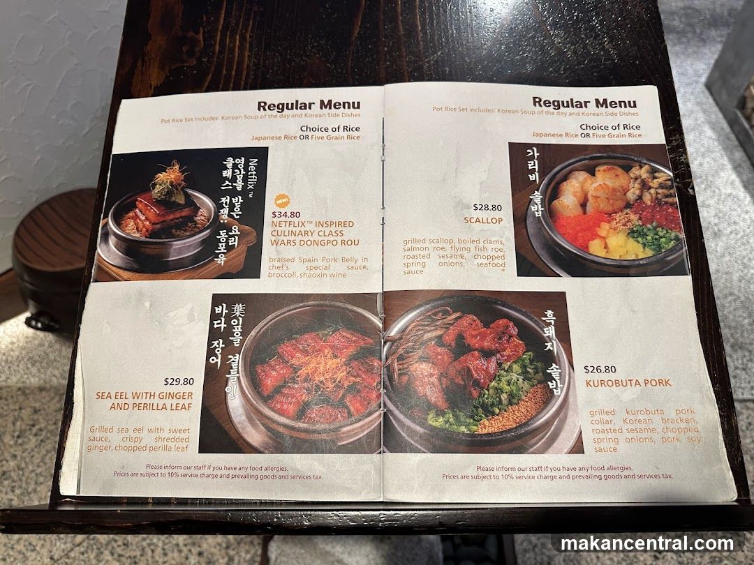 Regular Menu