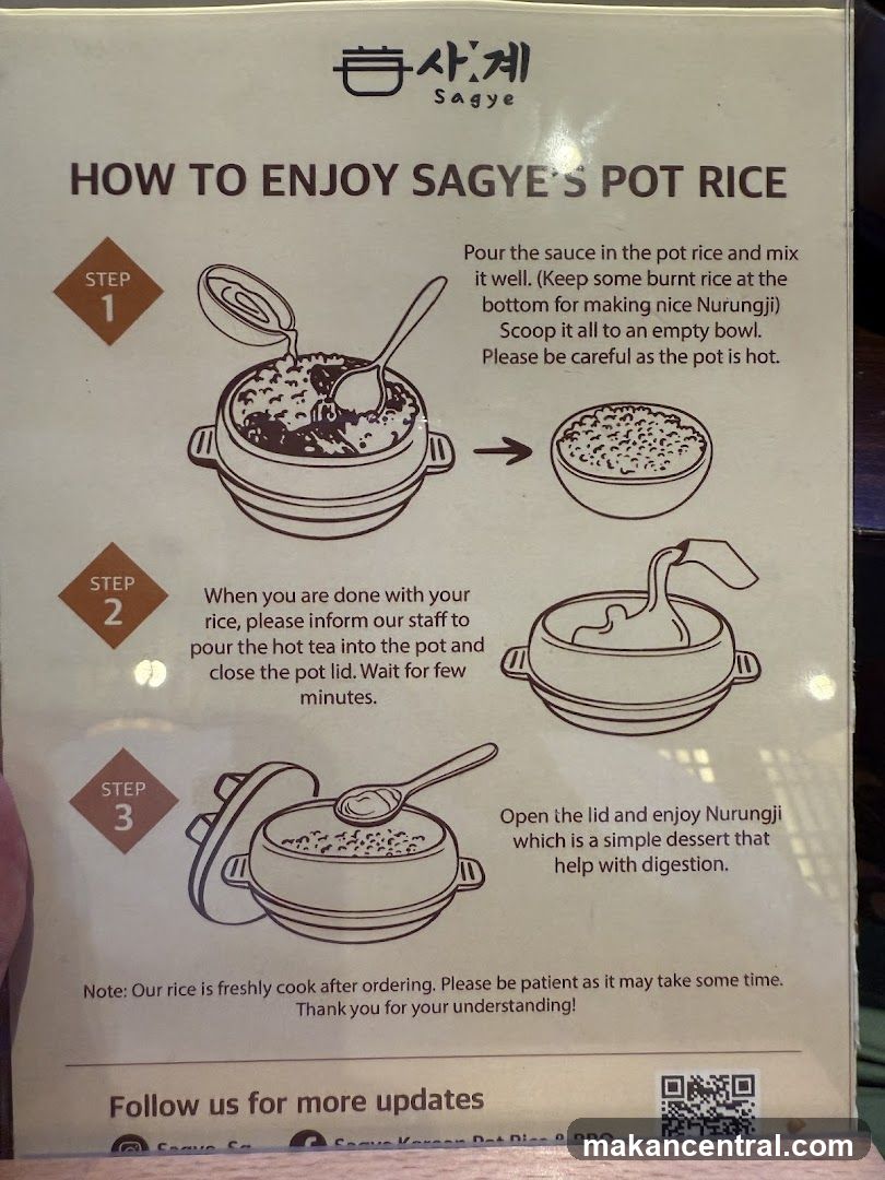 Sagye Pot Rice Instructions