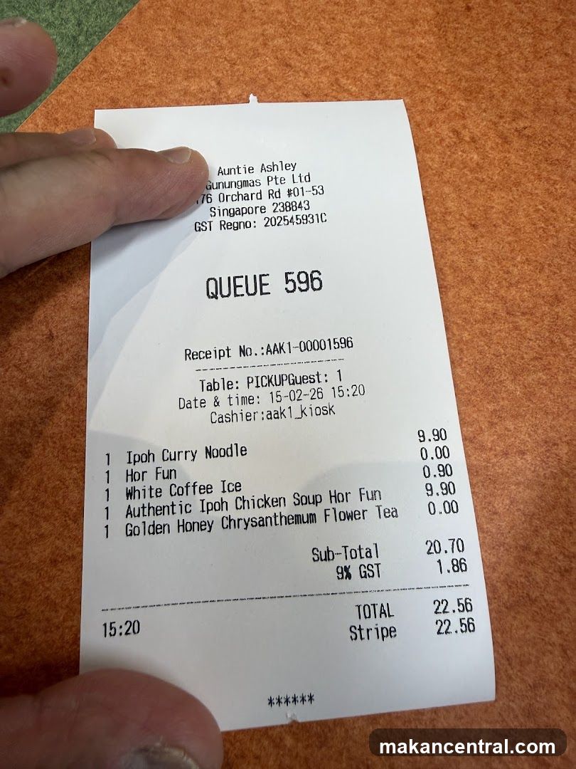 Receipt from Auntie Ashley