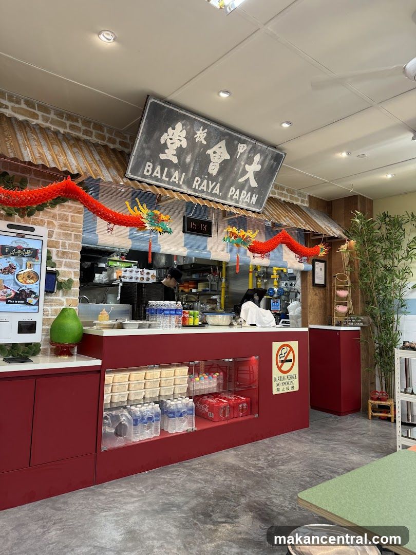 Interior of Balai Raya Papan food stall