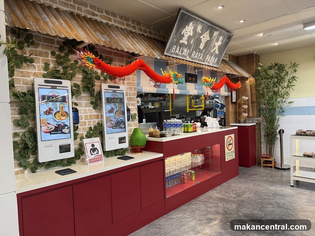 Restaurant Interior with Ordering Kiosks