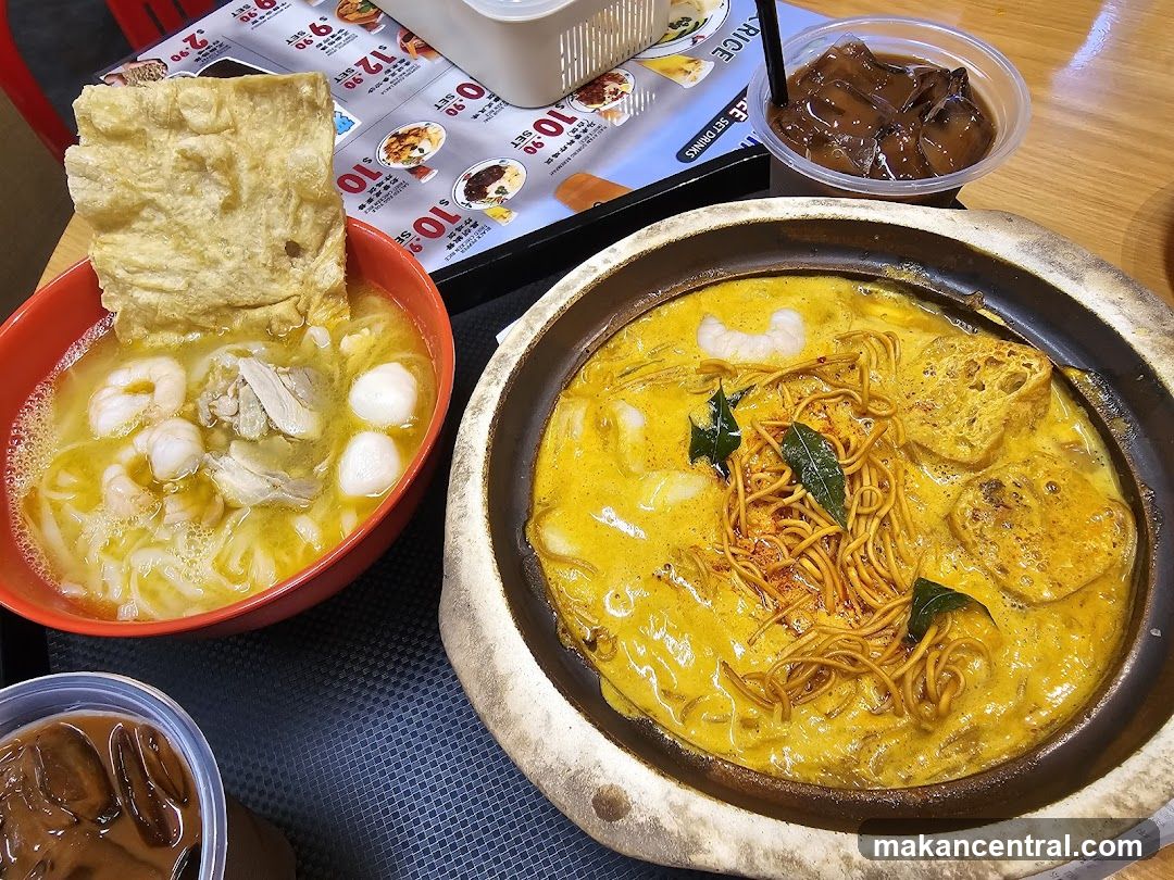 Food and drink at a restaurant table