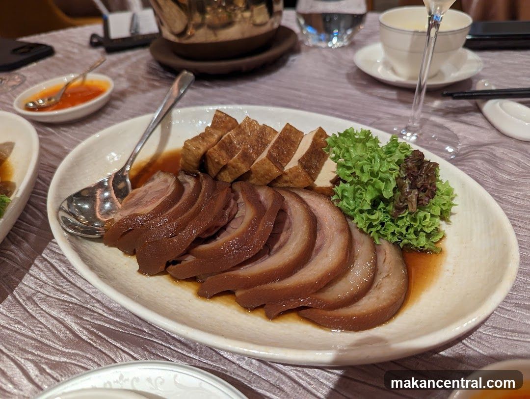 Dining Table with Sliced Meat Dish
