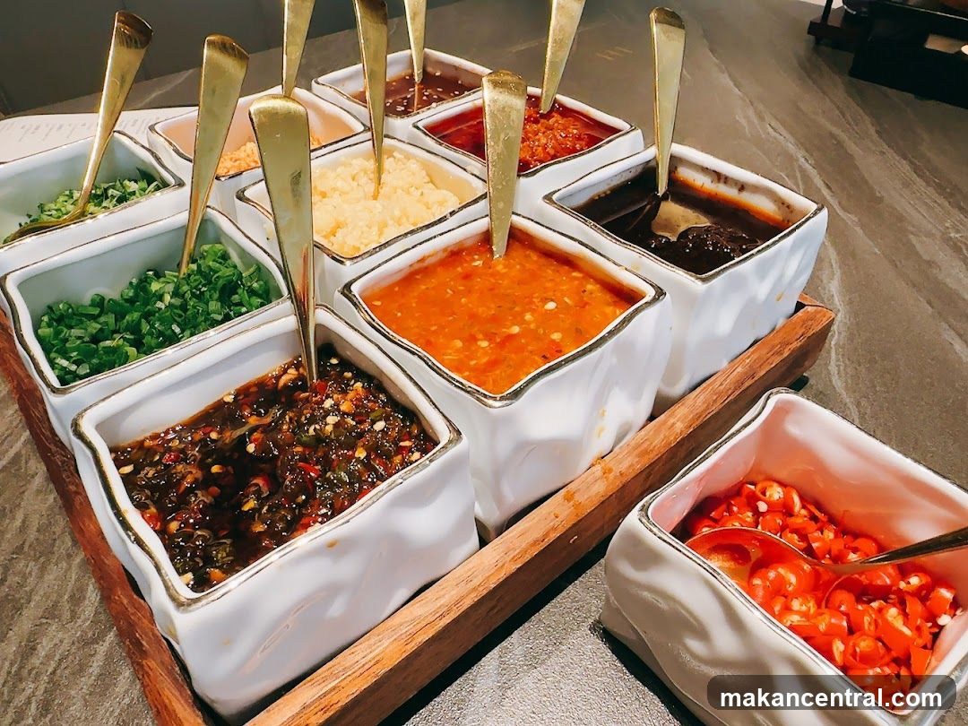 Sauces and Garnishes Display